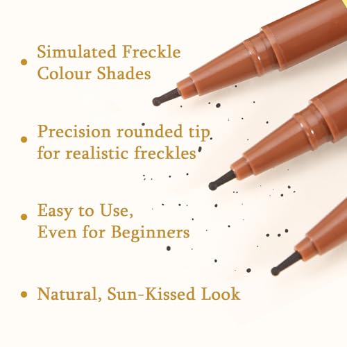 3Pcs Freckle Pen Waterproof Long-Lasting Fake Freckles Makeup