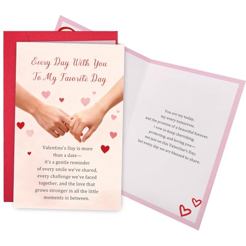Romantic Hand Holding Valentine's Day Card for Husband Wife Partner