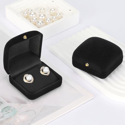 KUKUVR Velvet Earring Display Box - 2 Pcs Jewelry Holder for Women