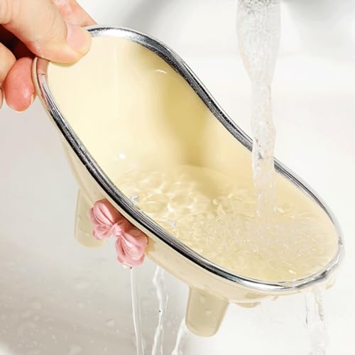 5.5" Mini Bathtub Soap Dish - Self-Draining Holder for Bathroom