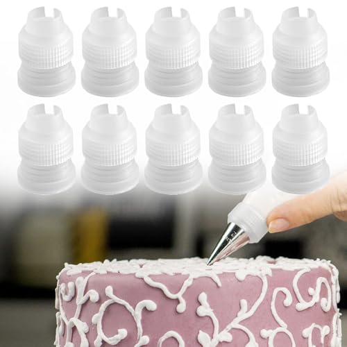 10 Pack Small Piping Bag Couplers for Icing Nozzles - LUTQ