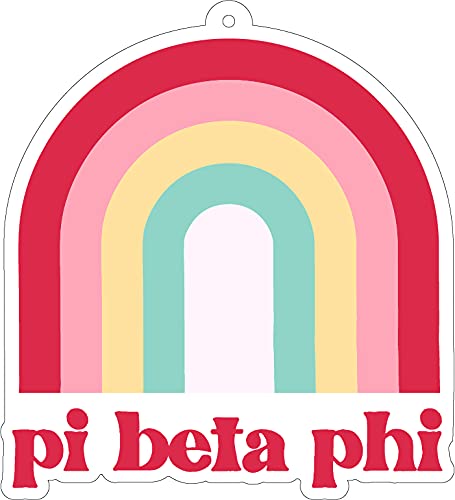 Pi Beta Phi Rainbow Air Freshener - Flowers & Sunshine Scent - 2 Pack