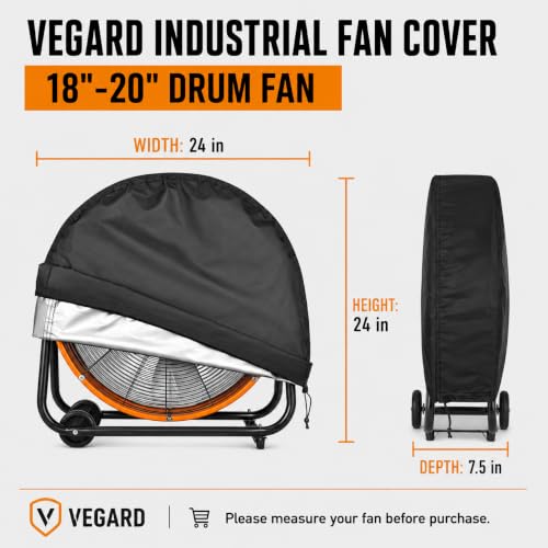 VEGARD Heavy Duty Waterproof Fan Cover for 18" & 20" Fans