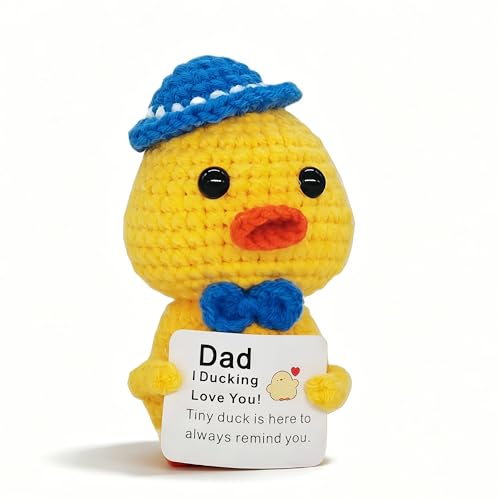 Handmade Crochet Mini Duck for Dad | Funny Birthday Gift