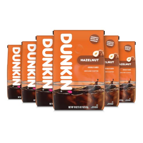 Dunkin' Hazelnut Flavored Medium Roast Ground Coffee - 6 Pack