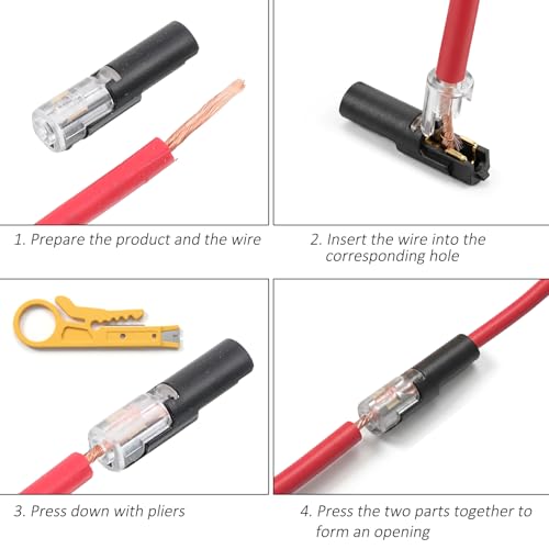 20 Pcs Wire Connectors & Wire Stripper Kit for 22-20 AWG