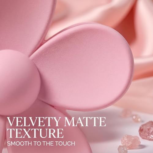 Pink Matte Flower Hair Claw Clip Non-Slip Hair Accessories