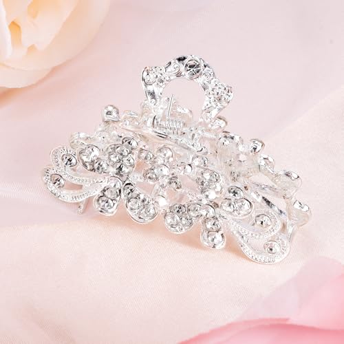 Vovii Rhinestone Hair Claw Clip - Sparkly Small Crystal Hair Claw