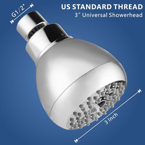 High Pressure Rain Shower Head with Anti-Clog Silicone Jets
