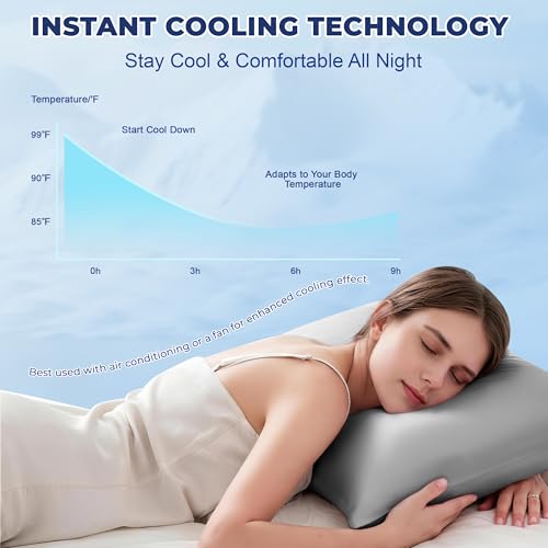Loomluxe Cooling Pillowcase, Standard Size with Zipper - Dark Gray