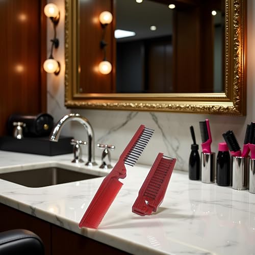 Portable Folding Travel Hair Brush and Comb Combo Tool