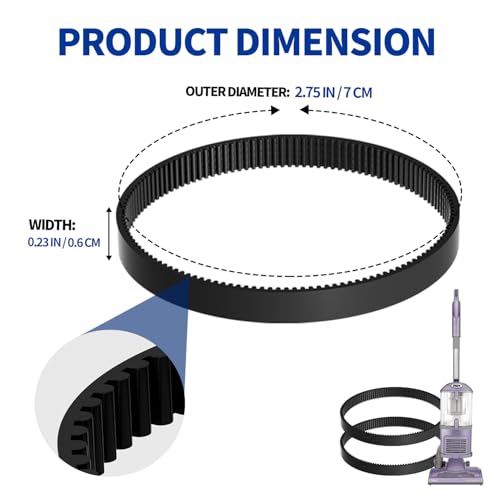 Replacement Vacuum Belts for Shark Navigator & Lift-Away (2 Pack)