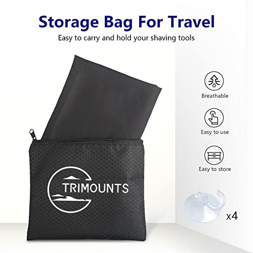 Trimounts Beard Bib Apron and Hair Catcher for Sink with Suction Cups