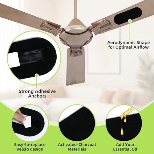 Gallipower Ceiling Fan Blade Air Purifier Filters - 10 Pack, Style 2