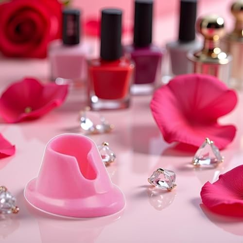 SelHeng Pink Anti-Spill Nail Polish Bottle Holder Stand 2Pcs