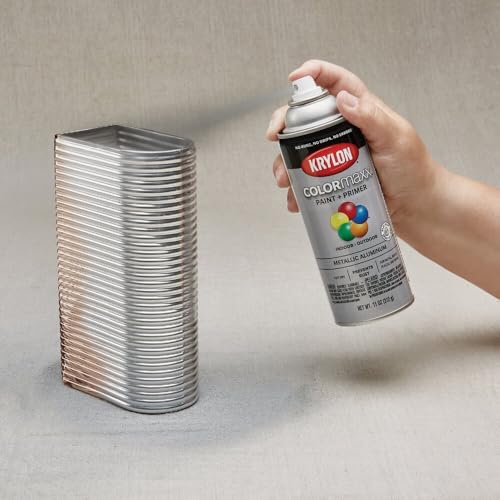 Krylon ColorMaxx Metallic Spray Paint, Aluminum - 12 Oz, 1 Count