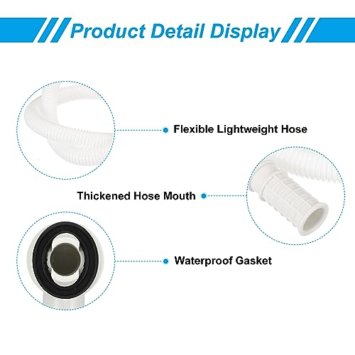 PATIKIL 3.3ft Air Conditioner Drain Kit with Clamp - Flexible Hose & Connector