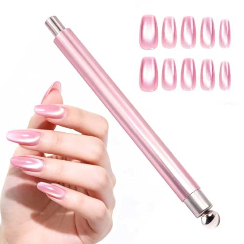 NIQZOPA 3-in-1 Cat Eye Magnet Nail Art Tool - Double-Head Strong Magnetic Pen for Gel Polish