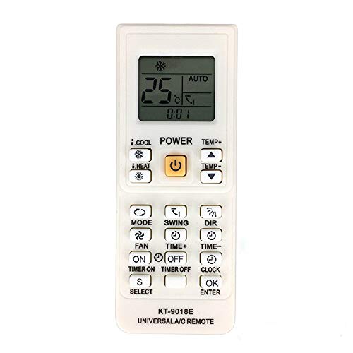 Universal Air Conditioner Remote Control KT-9018E for Multiple Brands