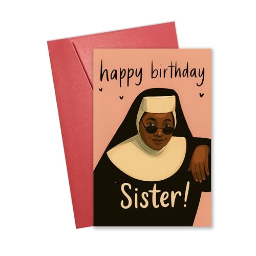 Christian Sister Birthday Card with Red Envelope & Blessing