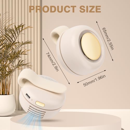 Portable Bladeless Clip-On Fan with 3 Adjustable Speeds - Ultra Quiet for Travel & Outdoor Use