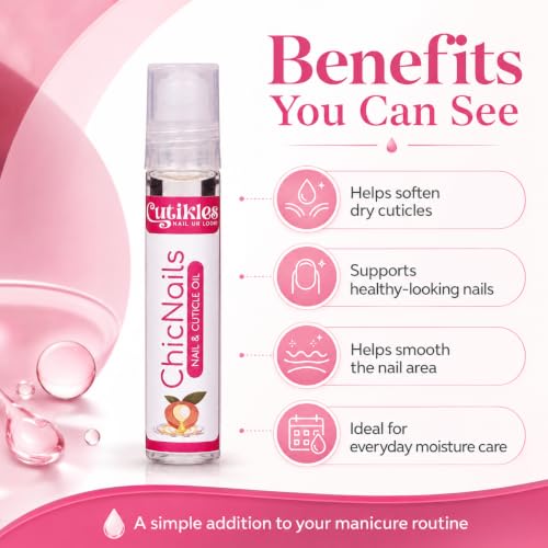 Cutikles Cuticle Oil Roll-On with Vitamin E – 0.33 Fl Oz