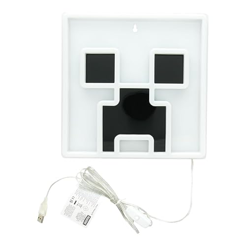 Paladone Creeper Iconic LED Wall-Mountable Light Officially Licensed Minecraft Room Decor for Boys and Girls, Gamer Night Light in Vibrant Green