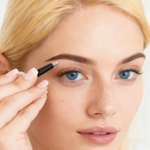 Professional Tweezer Set for Eyebrows & Ingrown Hair Removal - Stainless Steel