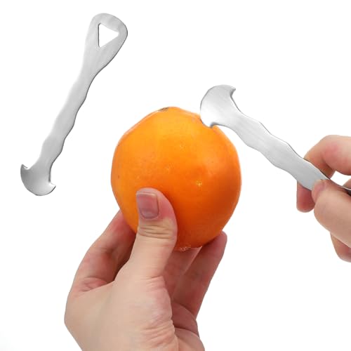 Stainless Steel Citrus Peeler Tool - Ergonomic Fruit Skin Remover