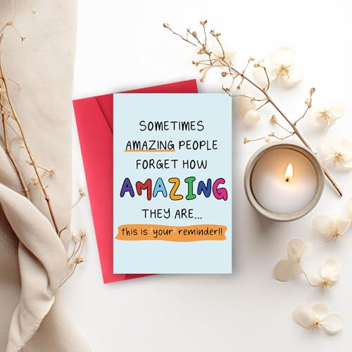 Ziwenhu Funny Reminder Cards for Teachers, Nurses & Friends