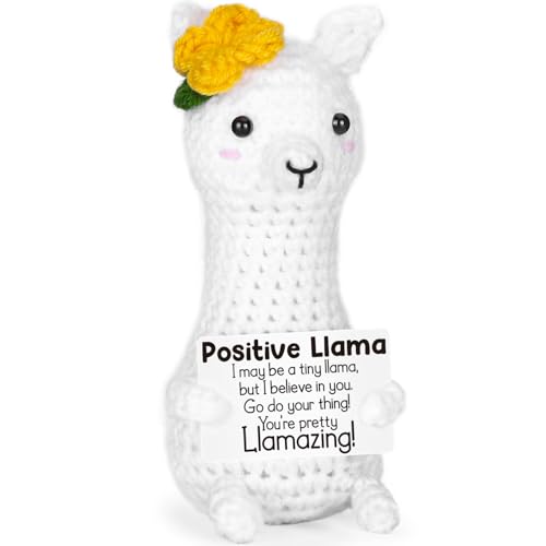 Positive Llama Christmas Gift - Handmade Inspirational Plush for Kids & Adults