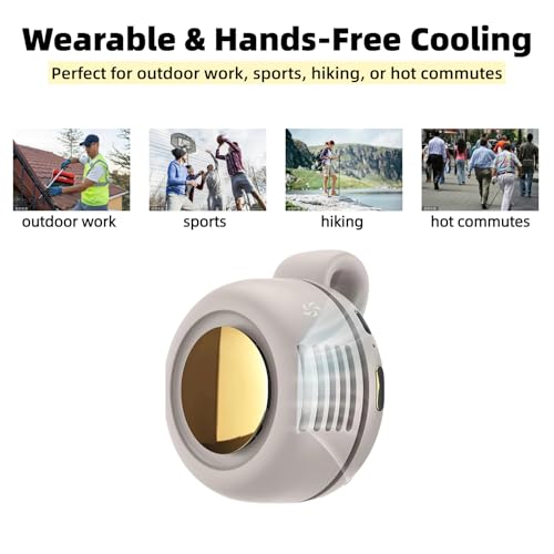 Portable Bladeless Clip-On Fan - Rechargeable White Mini Fan