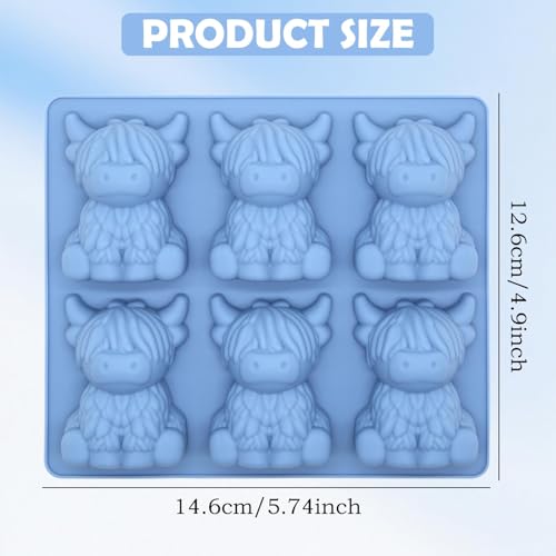 Highland Cow Silicone Ice Cube Tray - Flexible Mold for Drinks & Candy