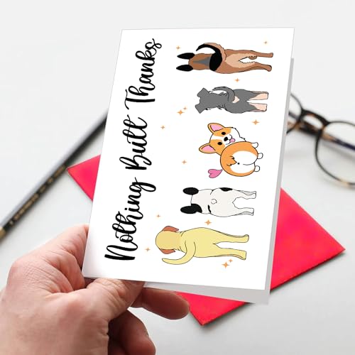Cute Dog Thank You Card - Funny Appreciation Gift for Friends & Teachers