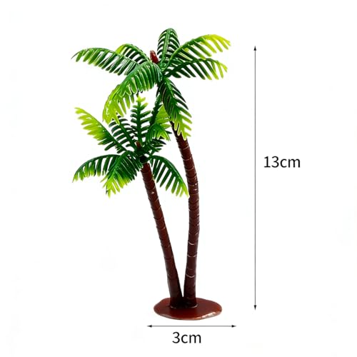 Mini Artificial Palm Trees - 5 Pack Tropical Decor for Fairy Gardens & Dioramas
