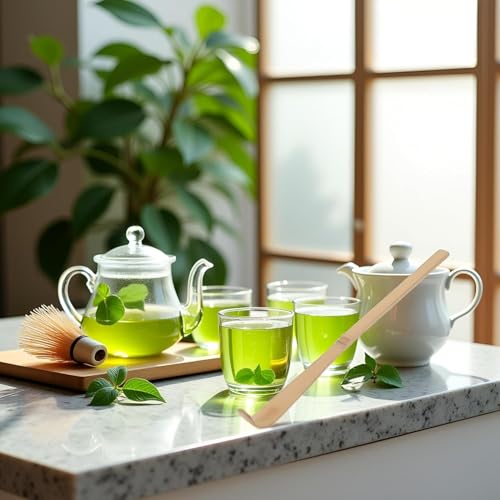 2-Piece Bamboo Matcha Scoop 18cm Japanese Chashaku Tea Utensils
