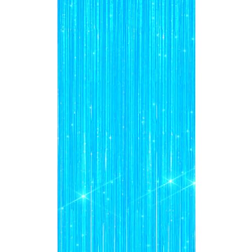 Sky Blue Glitter Foil Fringe Curtain Backdrop – 3.28 FT x 7.05 FT