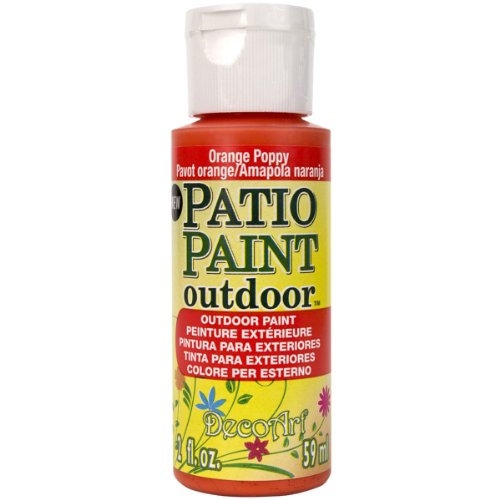 DecoArt Patio Paint 2-Ounce - Weather-Resistant Orange Poppy