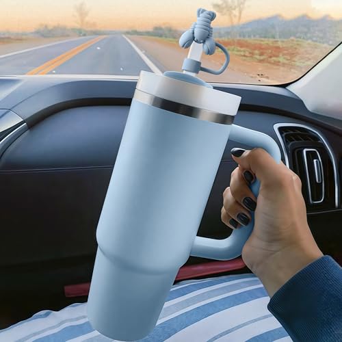 Reusable Silicone Straw Toppers for Stanley Cups - 8 Pack