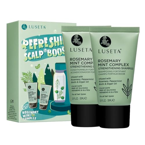 Luseta Rosemary Mint Travel Shampoo and Conditioner Set - 2 x 1.01 oz