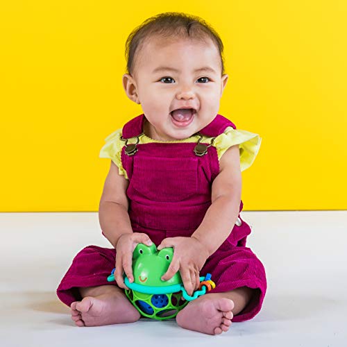 Bright Starts Oball Jingle & Shake Pal - Frog Musical Baby Rattle Toy