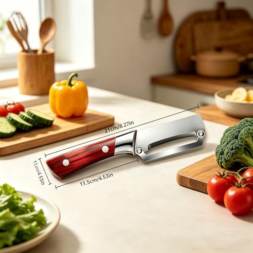 Multi-Functional Vegetable Peeler with Wooden Handle & Opener