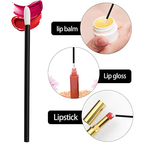 BTYMS 100-Piece Disposable Lip Gloss Applicators & Lint-Free Doe Foot Wands