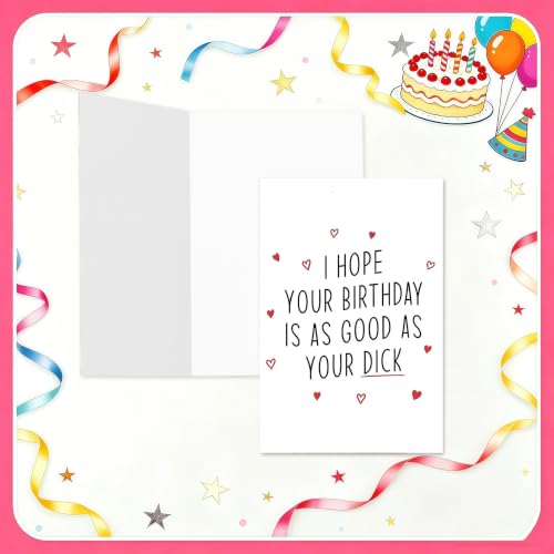Funny Naughty Birthday Card for Him - Humorous Gifts for Husband & Boyfriend