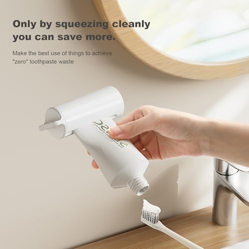 ROOM127 Wall Mounted Toothbrush Holder Set with Dispenser - Gray
