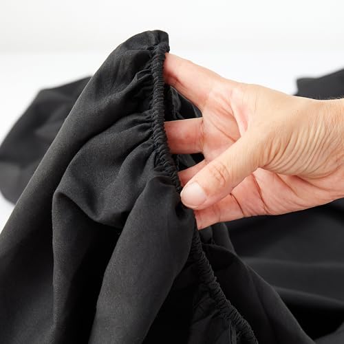 Twin Fitted Sheet - Deep Pocket Black Microfiber, 1 PC