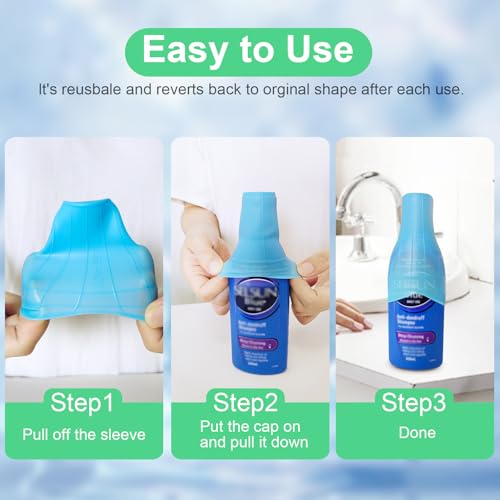 Leevanoo 8 Pcs Silicone Bottle Covers for Travel Leak-Proof Elastic Sleeves