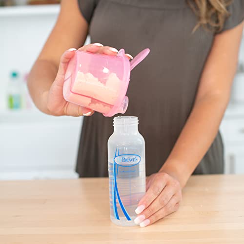 Dr. Brown's Travel Formula Dispenser - Pink BPA-Free Portable Container