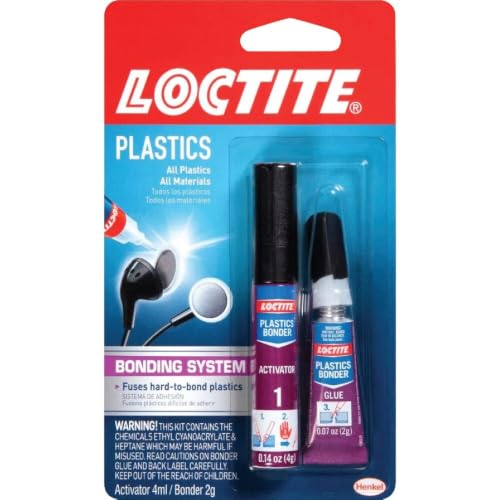 Loctite Super Glue Plastics Bonding System, 0.21 fl oz Kit