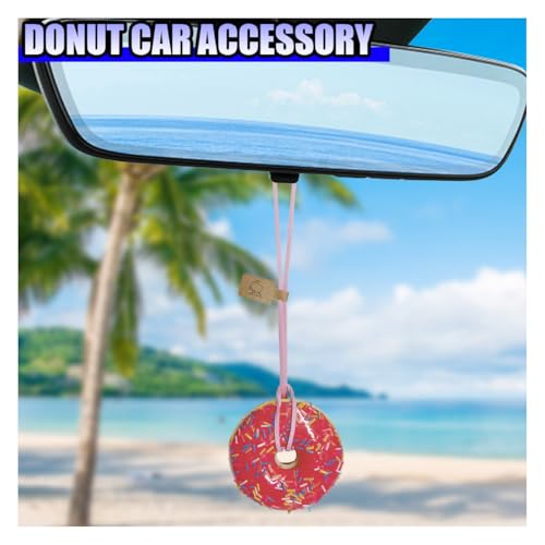 YoRise Strawberry Donut Car Rear View Mirror Hanging Ornament